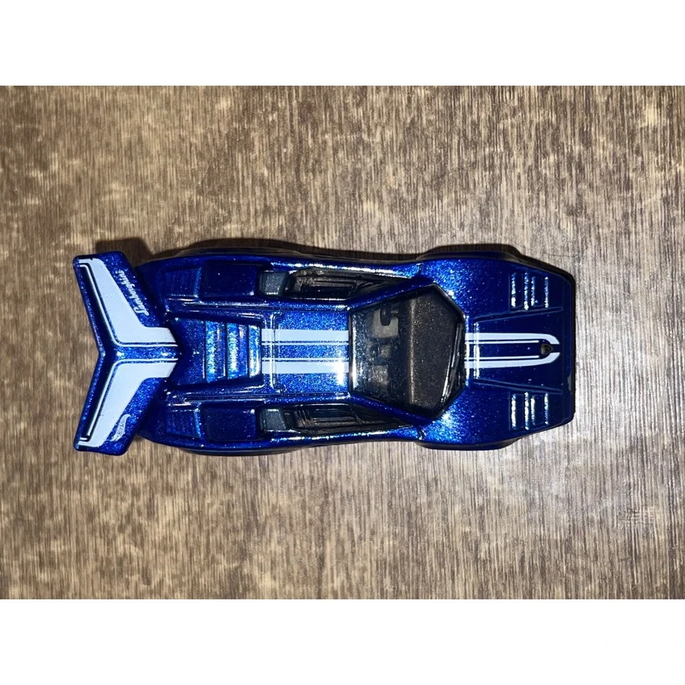 Hot Wheels Tooned Lamborghini Countach Blue W‎ White 2018 Diecast Loose EUC